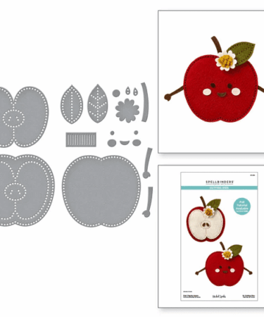 SPELLBINDERS - set di fustelle - Felt Cheeky Apple