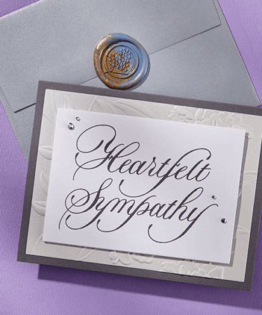 Alternative view of SPELLBINDERS - BetterPress Plate  - Copperplate Heartfelt Sympathy