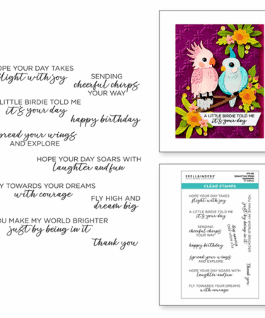 SPELLBINDERS - set di timbri- Spread Your Wings Sentiments