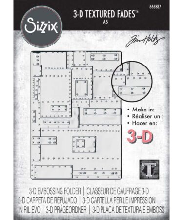 Sizzix 3D Texture Fades by Tim Holtz A5 Foundry Large
