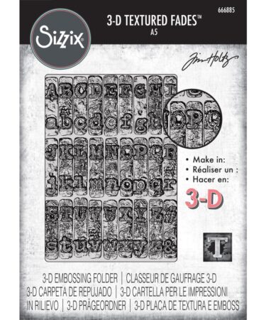Sizzix 3D Texture Fades by Tim Holtz A5 Typewriter Large