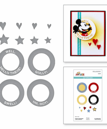 Spellbinders - from the Say Cheese Classic Mouse Collection -  Frame & Sentiments Etched Dies