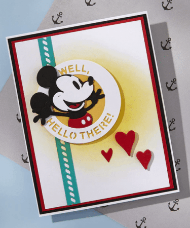 Alternative view of Spellbinders - from the Say Cheese Classic Mouse Collection -  Frame & Sentiments Etched Dies