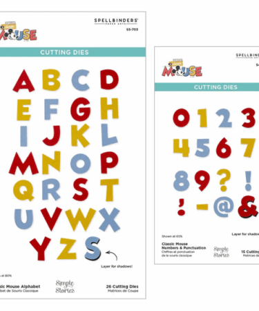 Spellbinders - from the Say Cheese Classic Mouse Collection -  Say Cheese Classic Mouse Alphabet & Numbers Bundle