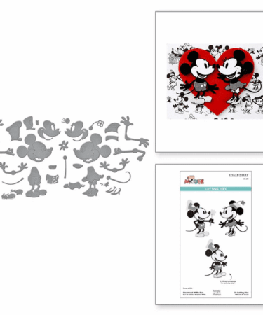 Spellbinders - from the Say Cheese Classic Mouse Collection -  Steamboat Willie Duo Etched Dies