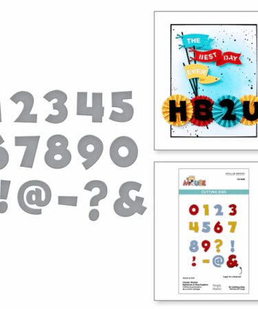Spellbinders - from the Say Cheese Classic Mouse Collection -  Classic Mouse Numbers & Punctuation Etched Dies