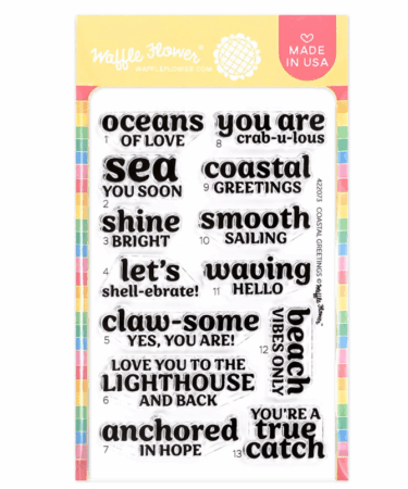 WAFFLE FLOWER - Coastal Greetings Stamp Set