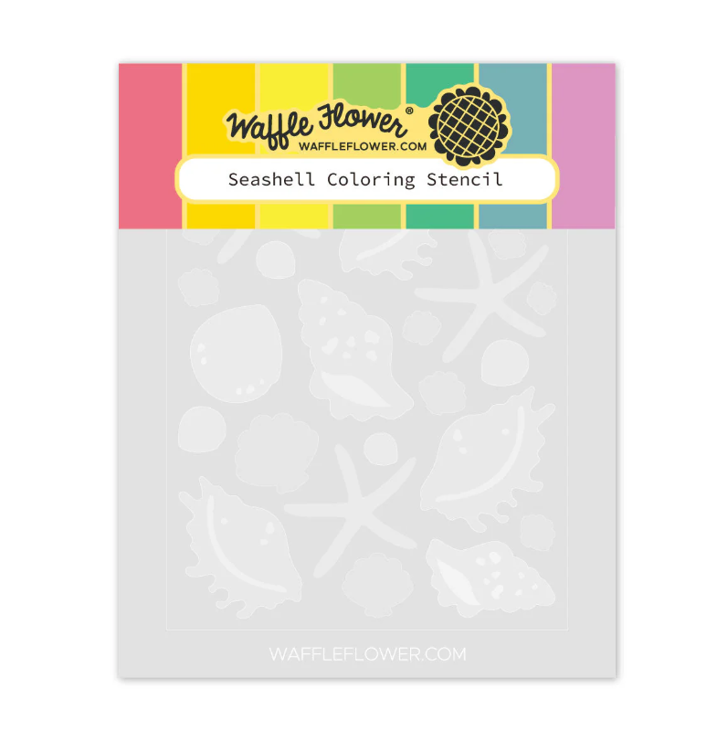 WAFFLE FLOWER - Seashell Coloring Stencil