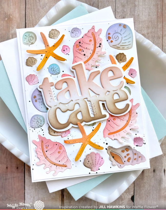 WAFFLE FLOWER - Seashell Coloring Stencil - immagine 2