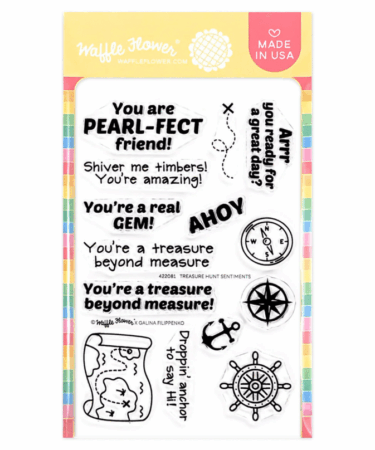 WAFFLE FLOWER - Treasure Hunt Sentiments Stamp Set