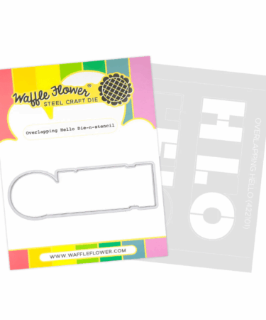 WAFFLE FLOWER - Overlapping Hello Die-n-stencil