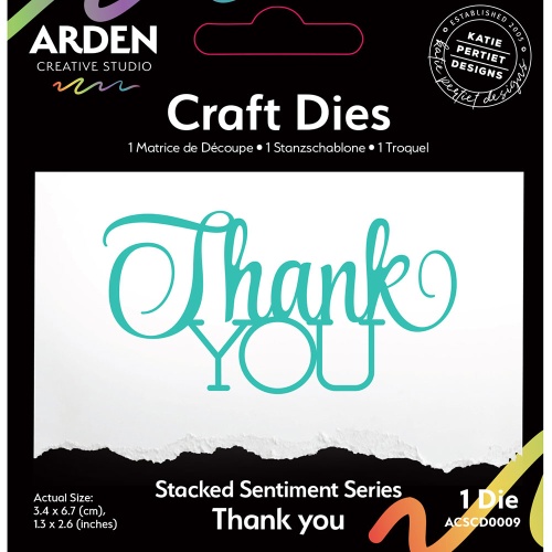Arden Creative Studio - Sentiment Series Craft Dies Stacked Thank You