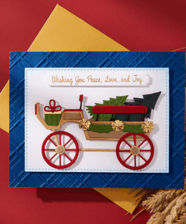 Alternative view of Spellbinders - Country Christmas Banner & Sentiments Press Plate & Die Set