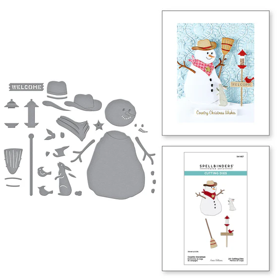 Spellbinders - Country Snowman Etched Dies