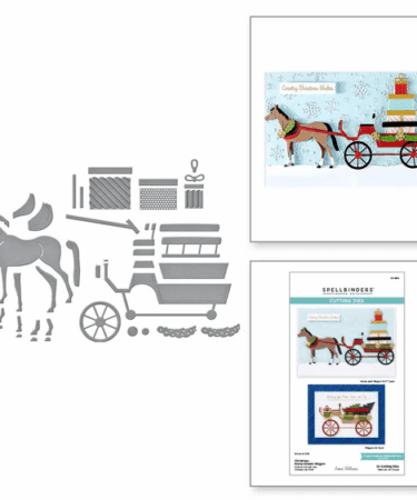 Spellbinders - Christmas Horse-Drawn Wagon Etched Dies