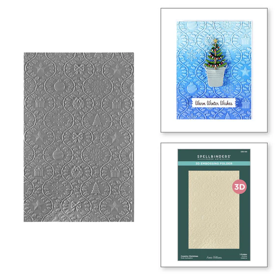 Spellbinders - Country Christmas 3D Embossing Folder