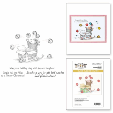 Spellbinders - Jingle Bell Wishes Cling Rubber Stamp Set