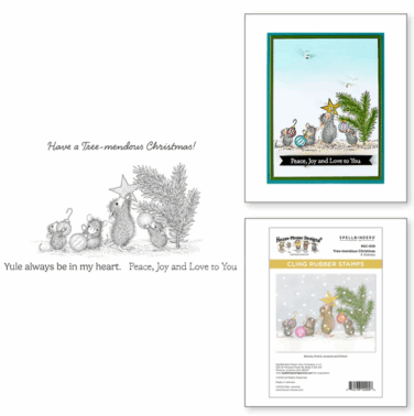 Spellbinders - Tree-mendous Christmas Cling Rubber Stamp Set