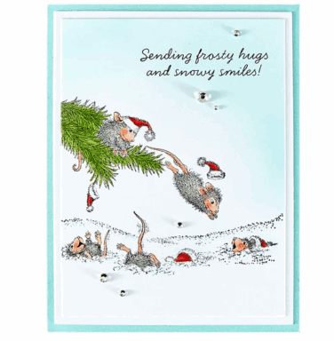 Alternative view of Spellbinders - Snowy Smiles Cling Rubber Stamp Set