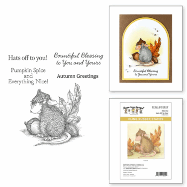Spellbinders - Hats Off to You! Cling Rubber Stamp Set