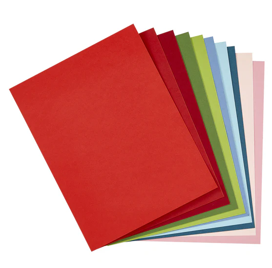 Spellbinders - Christmas Assortment ColorWheel Cardstock 8.5 x 11" (10 fogli)