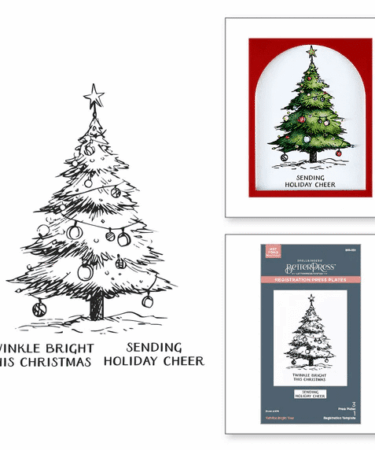 Spellbinders - Twinkle Bright Tree Registration BetterPress Plates