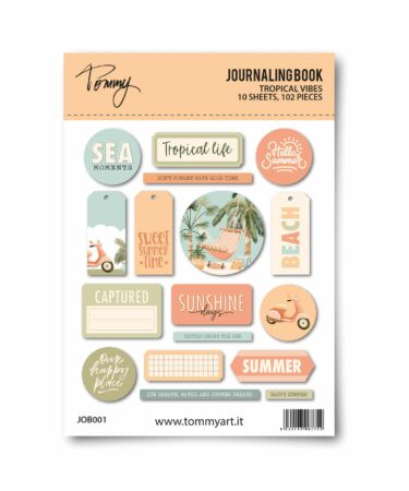 TOMMY ART - Journaling BOOK Tropical vibes - 10 pagine 15x21 cm - 102 decori