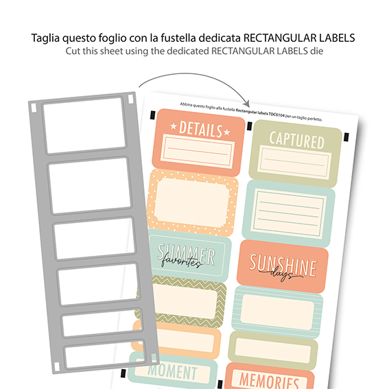 TOMMY ART - Tommy fustella - Basic die - Rectangular labels® - immagine 2