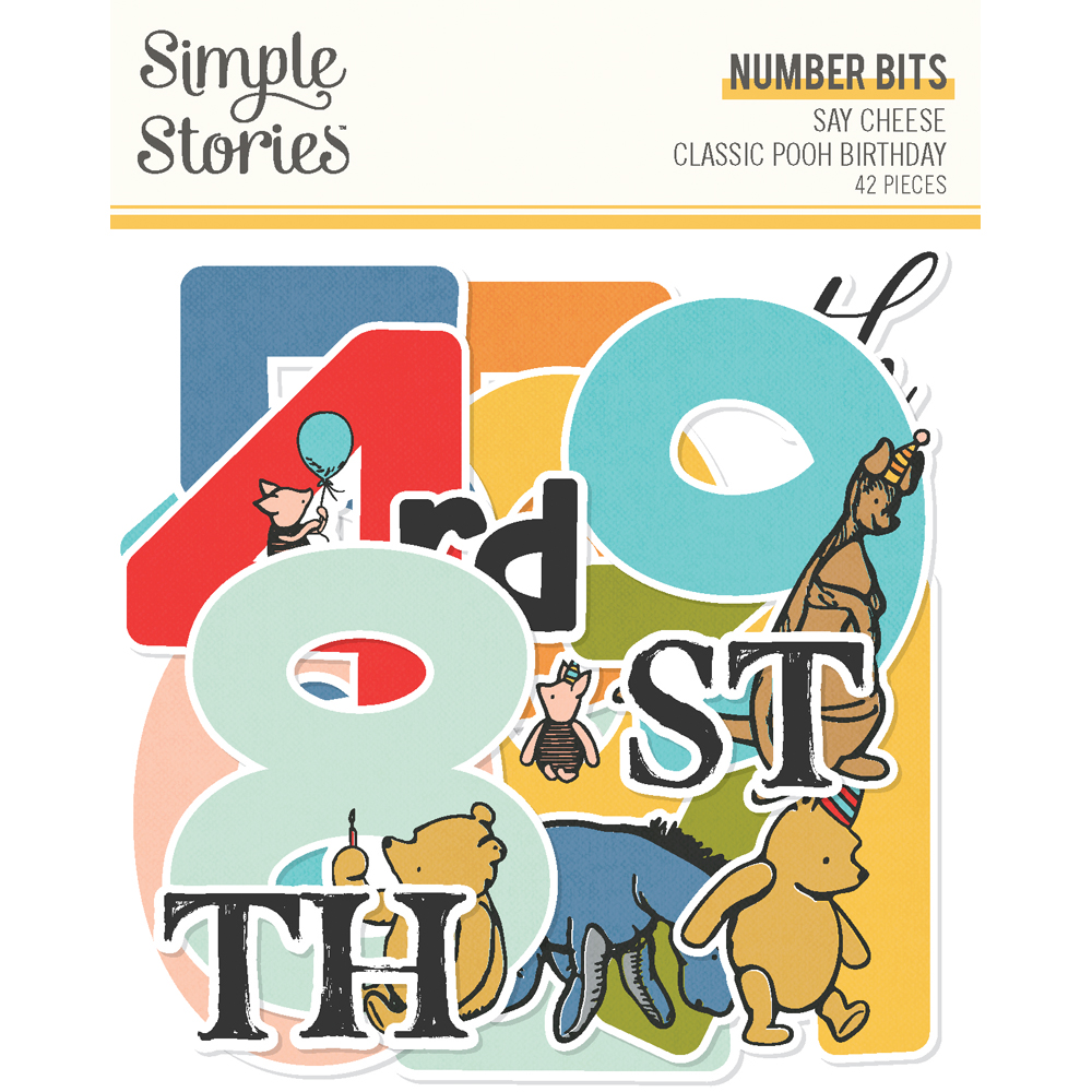 SIMPLE STORIES - Collezione Say Cheese Classic Pooh Birthday - Number Bits & Piecespreordini