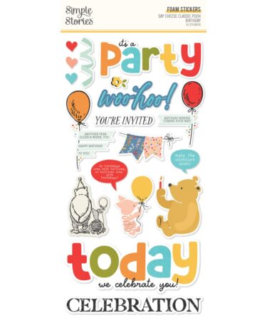 SIMPLE STORIES - Collezione Say Cheese Classic Pooh Birthday - Foam Stickers