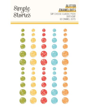SIMPLE STORIES - Collezione Say Cheese Classic Pooh Birthday - Glitter Enamel Dots