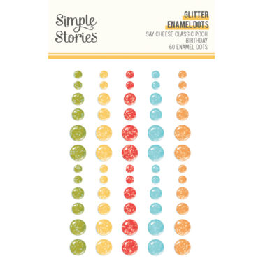 SIMPLE STORIES - Collezione Say Cheese Classic Pooh Birthday - Glitter Enamel Dots