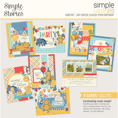 SIMPLE STORIES - Collezione Say Cheese Classic Pooh Birthday - Simple Cards Card Kit