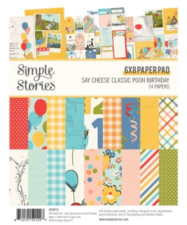 SIMPLE STORIES - Collezione Say Cheese Classic Pooh Birthday -  PAD 6X8