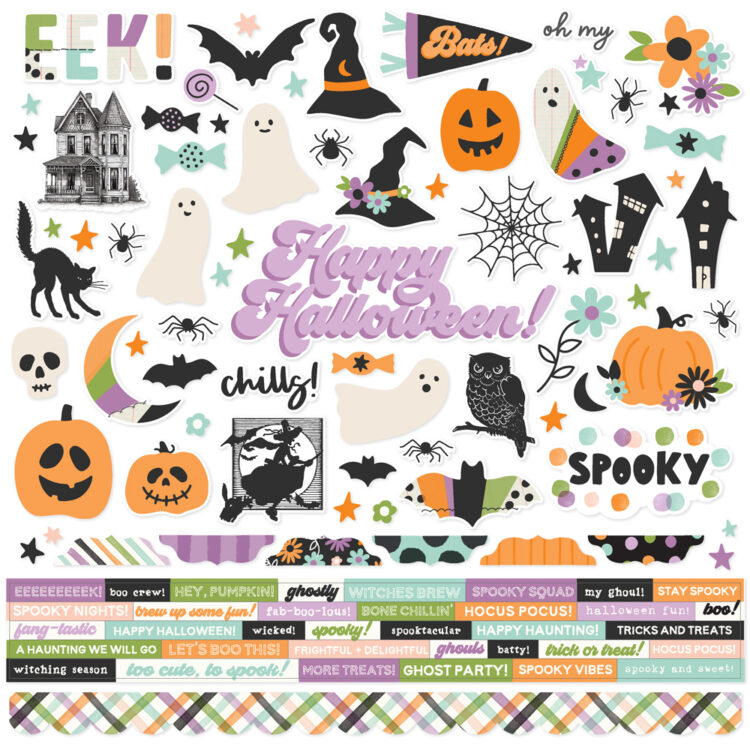 SIMPLE STORIES - Collezione  Spooky Things - Cardstock Stickerspreordini