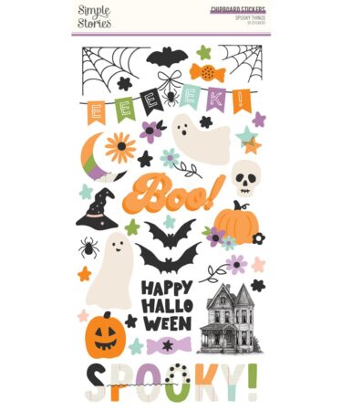SIMPLE STORIES - Collezione  Spooky Things - 6x12 Chipboard