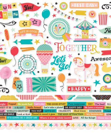 SIMPLE STORIES - Collezione FUN TIMES - Cardstock Stickers