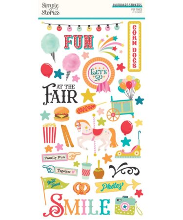 SIMPLE STORIES - Collezione FUN TIMES - 6x12 Chipboard