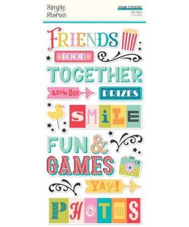 SIMPLE STORIES - Collezione FUN TIMES - Foam Stickers
