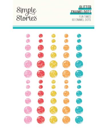 SIMPLE STORIES - Collezione FUN TIMES - Glitter Enamel Dots