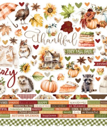 SIMPLE STORIES - Collezione  Simple Vintage Autumn Breeze - Cardstock Stickers