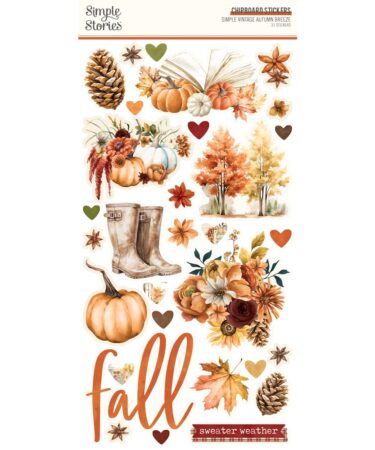 SIMPLE STORIES - Collezione  Simple Vintage Autumn Breeze - 6x12 Chipboard