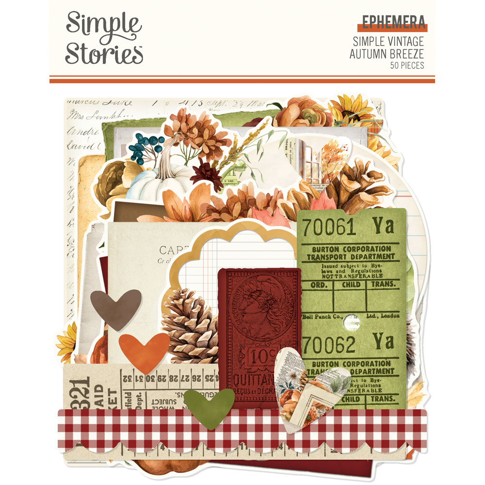 SIMPLE STORIES - Collezione Simple Vintage Autumn Breeze - Ephemera