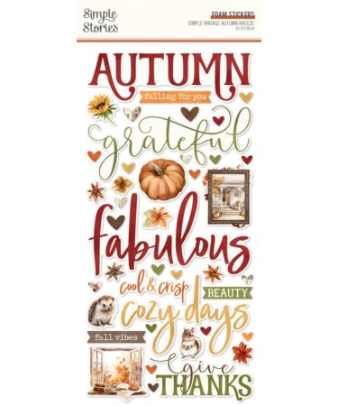 SIMPLE STORIES - Collezione  Simple Vintage Autumn Breeze -  Foam Stickers