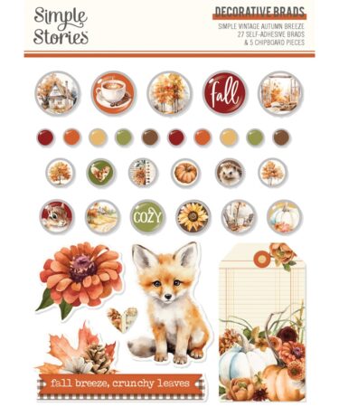 SIMPLE STORIES - Collezione  Simple Vintage Autumn Breeze - Decorative Brads