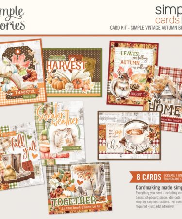 SIMPLE STORIES - Collezione  Simple Vintage Autumn Breeze - Simple Cards Card Kit