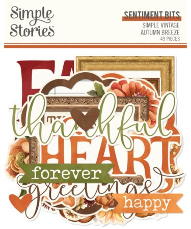 SIMPLE STORIES - Collezione  Simple Vintage Autumn Breeze - Sentiment Bits & Pieces