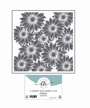 IL NEGOZIO DELLA MAMMA DI CLE- GLI STENCIL DELLA CLE - STENCIL GERBERA