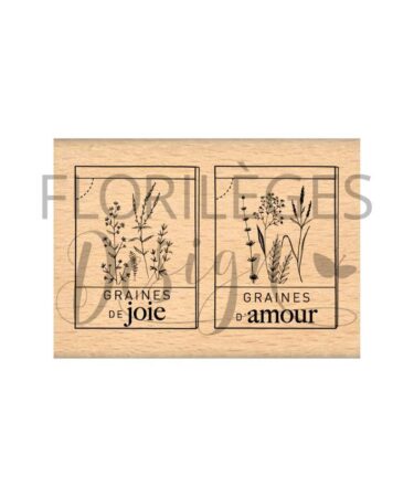 FLORILEGES - Collezione Farandole - timbro in legno GRAINES PRECIEUSES
