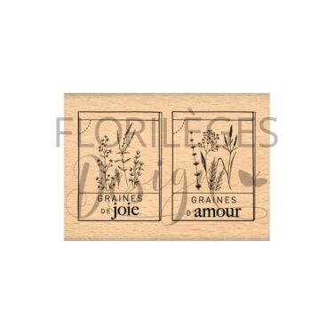 FLORILEGES - Collezione Farandole - timbro in legno GRAINES PRECIEUSES
